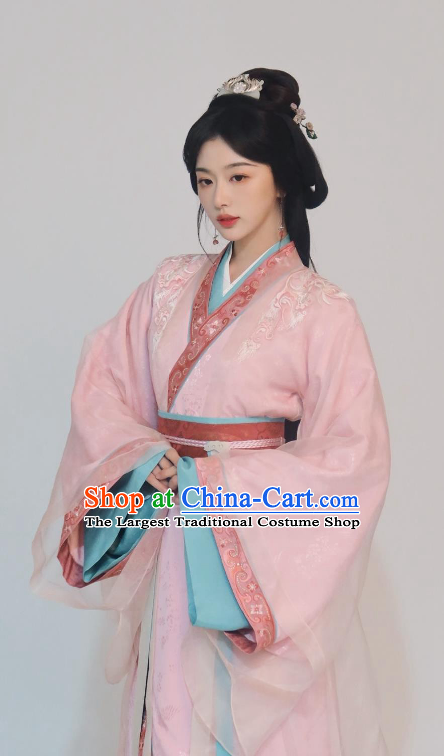 TV Series The Prisoner Of Beauty Zhen Chu Yu Costume Traditional Pink Hanfu Dress Ancient Chinese Warring States Time Noble Lady Clothing