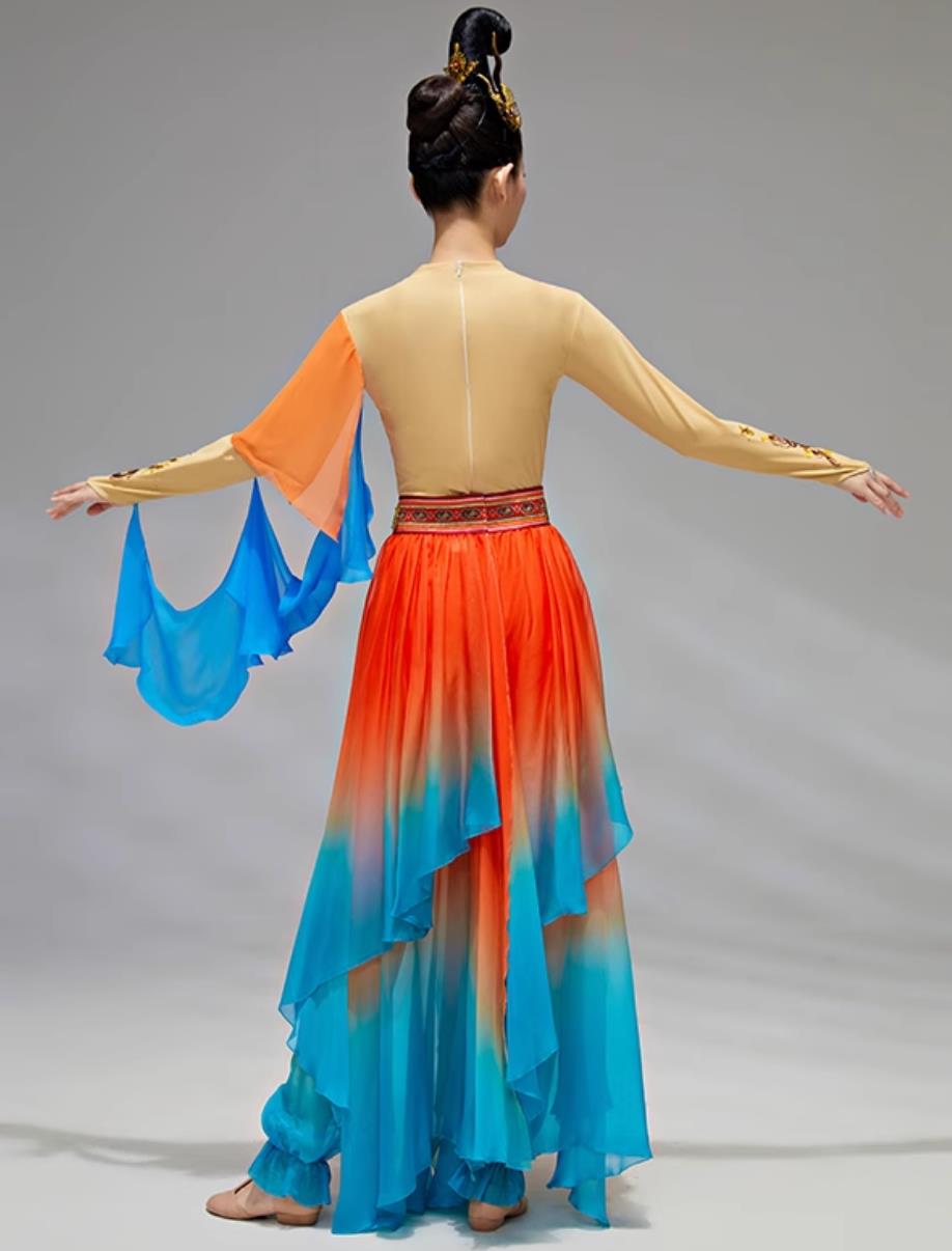 Dunhuang Feitian Hanfu Dance Costume Silk Road Lotus Classical Performance Outfit