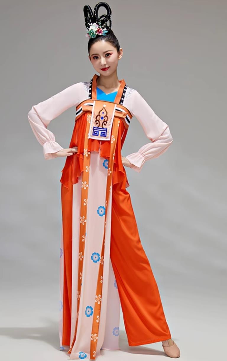 Tao Li Cup Flying Bird Beard Dance Outfit Women Classical Dance Fan Dance Costume Traditional Hanfu Dress