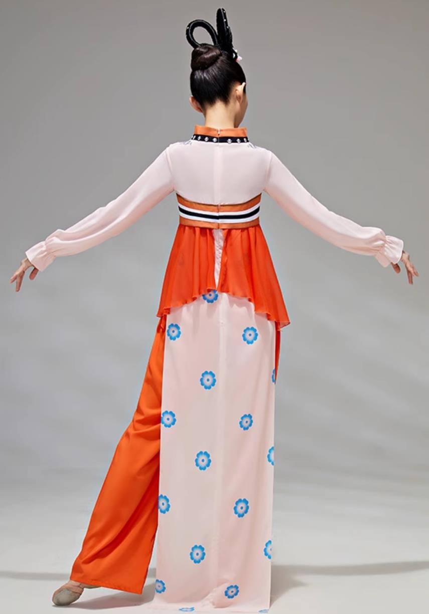 Tao Li Cup Flying Bird Beard Dance Outfit Women Classical Dance Fan Dance Costume Traditional Hanfu Dress