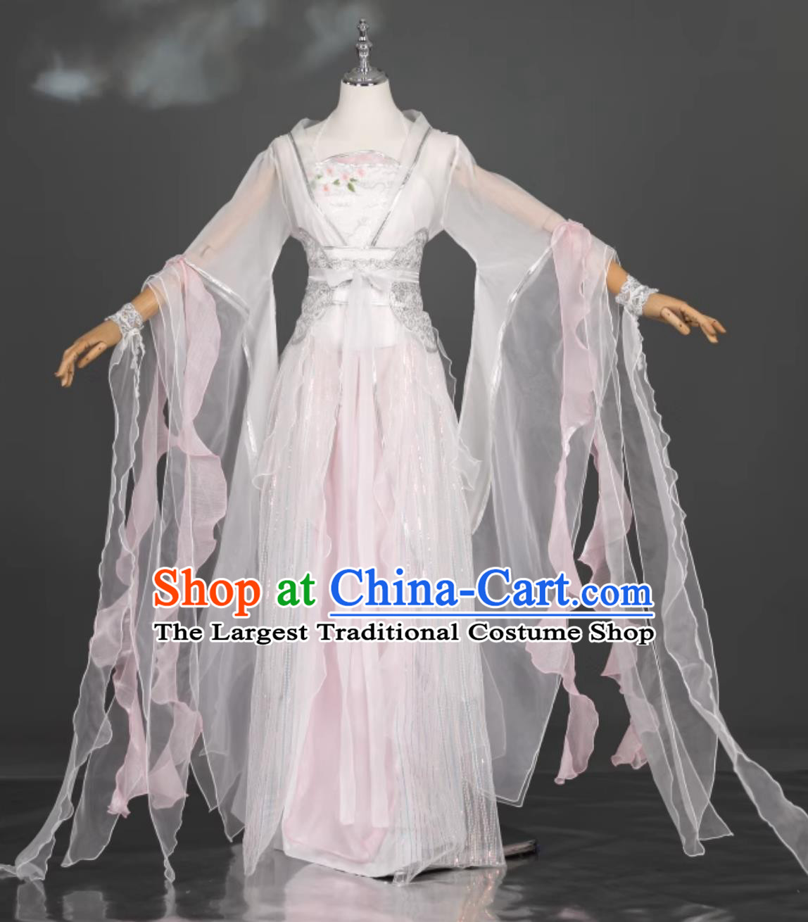 Fairy Classical Dance Gown Ancient Chinese Style Hanfu Cosplay White Snake Costume Stage Performance Clothing