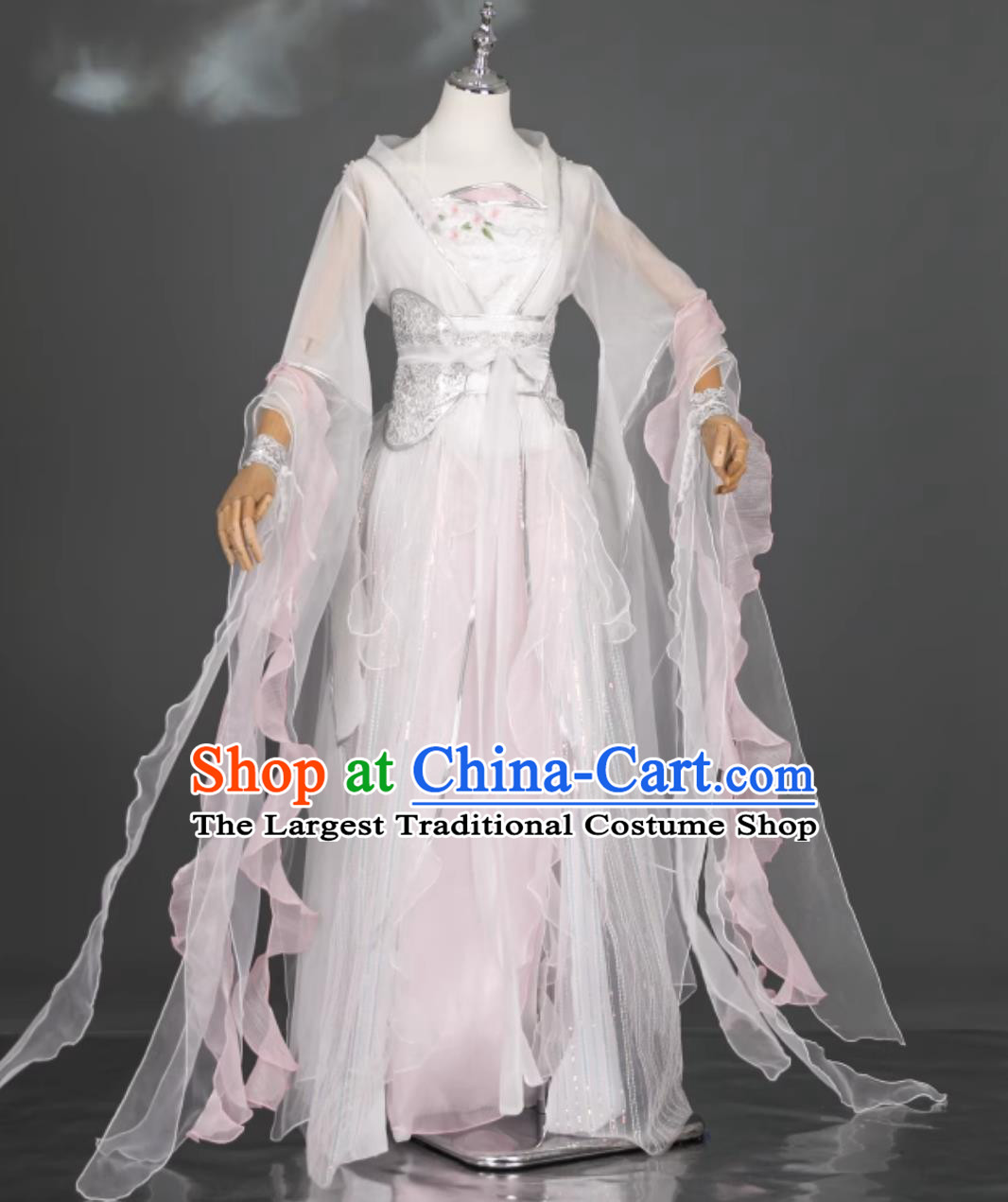 Fairy Classical Dance Gown Ancient Chinese Style Hanfu Cosplay White Snake Costume Stage Performance Clothing