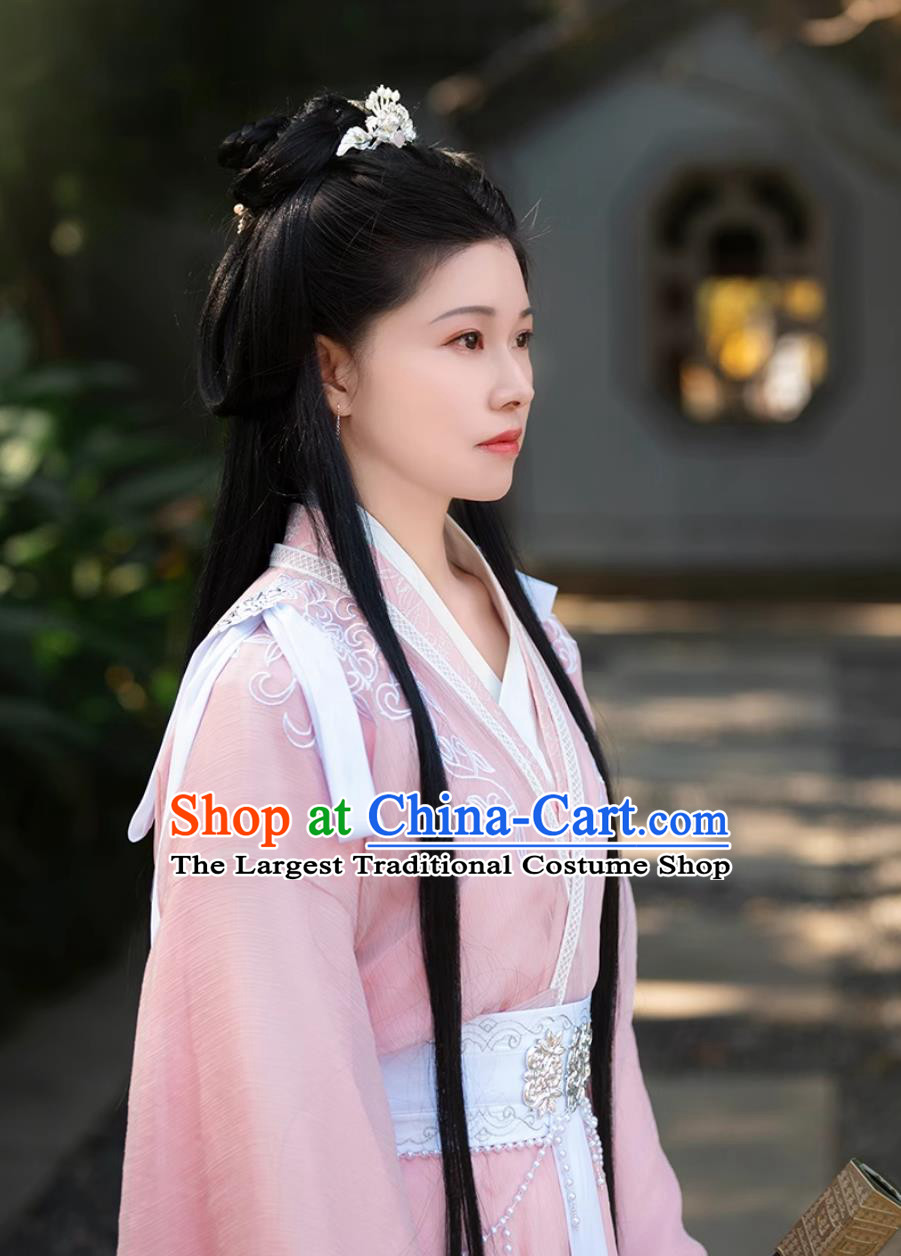 TV Series Mysterious Lotus Casebook Qiao Wanwan Pink Clothing Traditional Chinese Wuxia Drama Heroine Costume