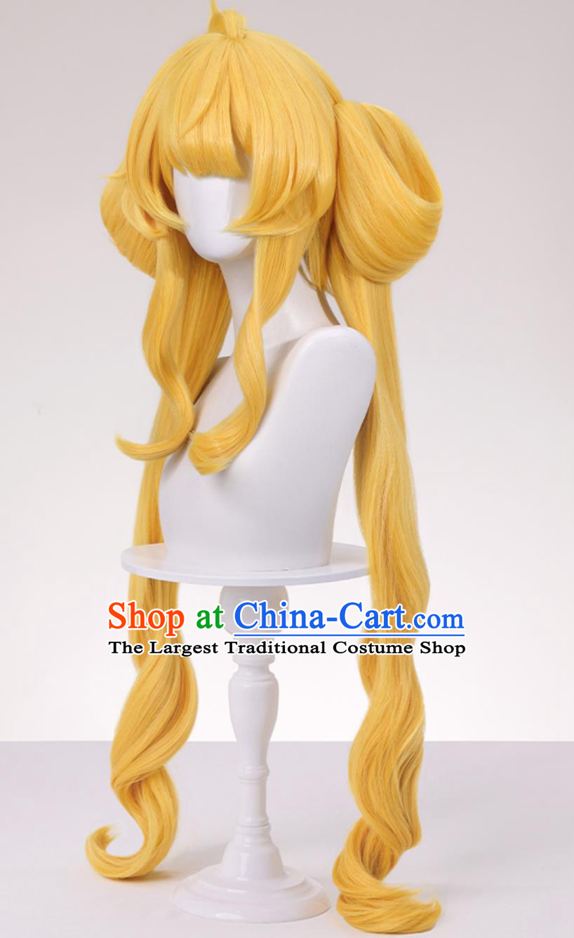 Arknights Leizi Cosplay Wig Simulated Scalp Clip In Curly Hair Halloween Headdress