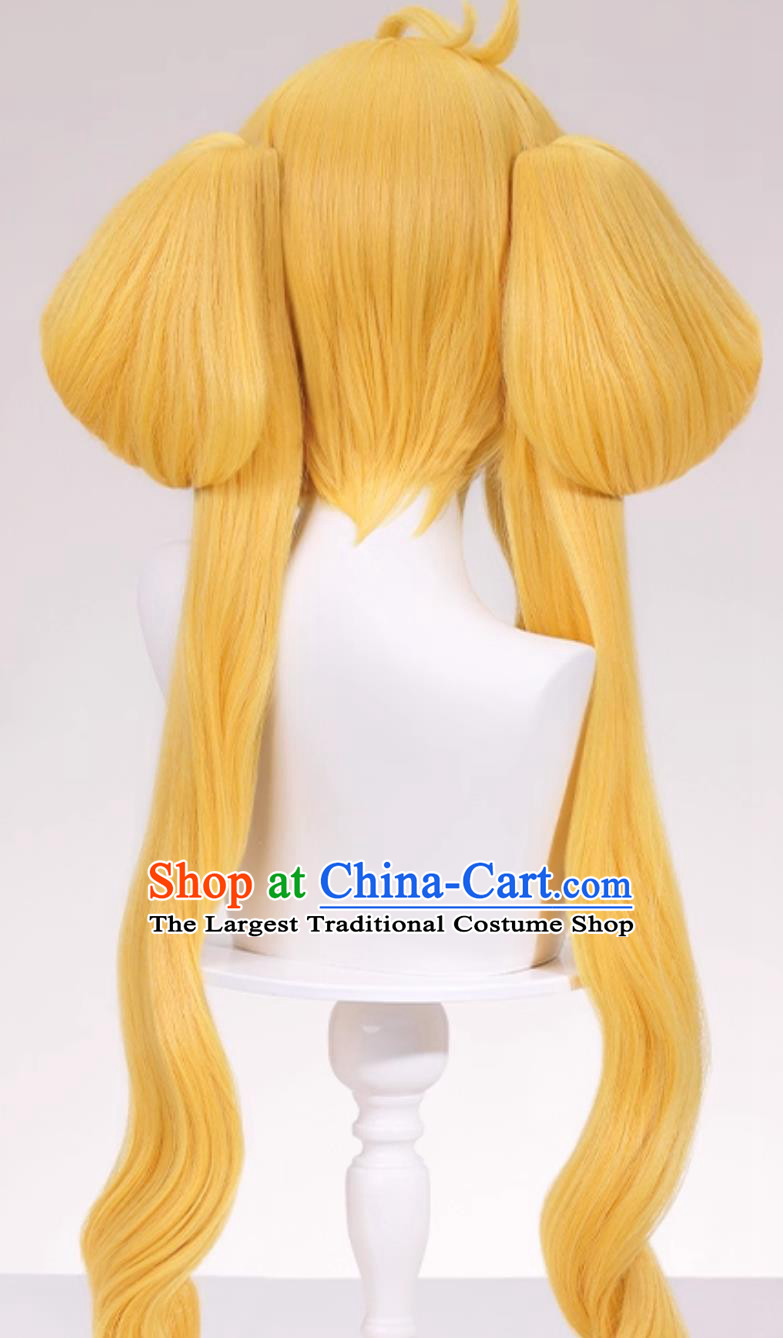 Arknights Leizi Cosplay Wig Simulated Scalp Clip In Curly Hair Halloween Headdress