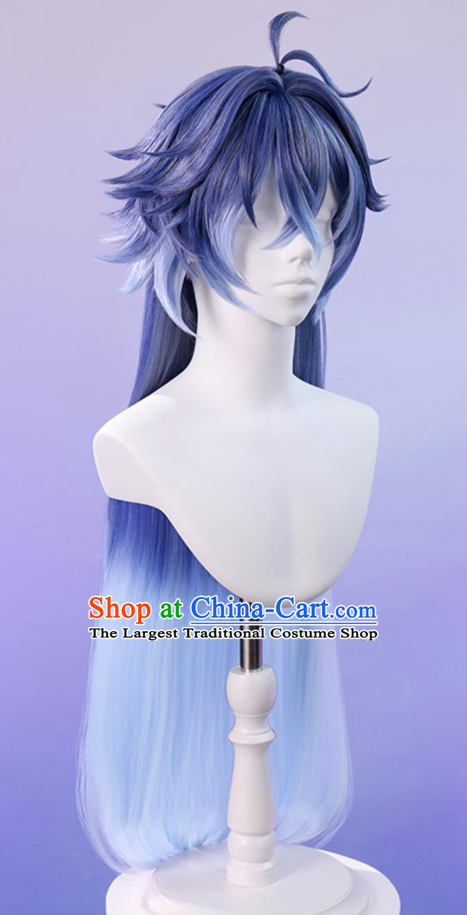 Genshin Impact Freminet Cosplay Wig Ends Sideburns Gradient Hair Halloween Hairpiece