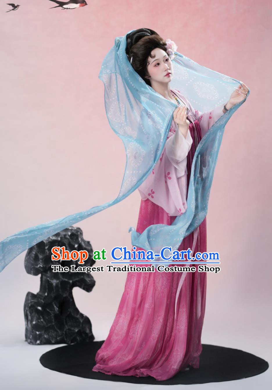 Traditional Chinese Costumes Tang Dynasty Restoration Famen Temple Blouse Ruqun Hanfu Set
