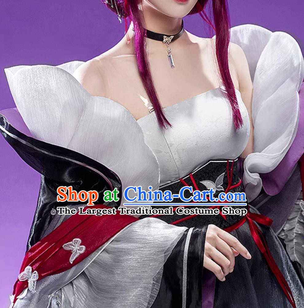 Honkai Star Rail Cosplay Costume Flower Rhyme Immortal Dance Kafka Cosplay Womens Wear Halloween Dress