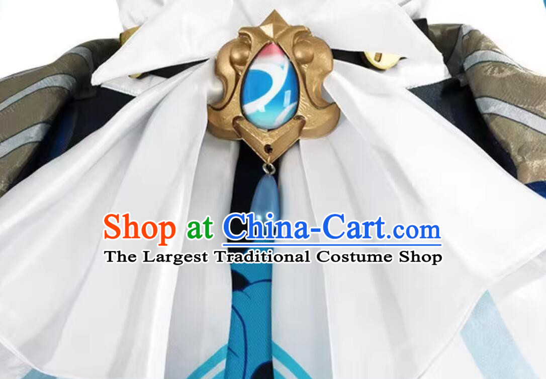 Genshin Impact Cosplay Fontaine Series Chief Justice Neuvillette Anime Game ACG Costume Role Play Outfit