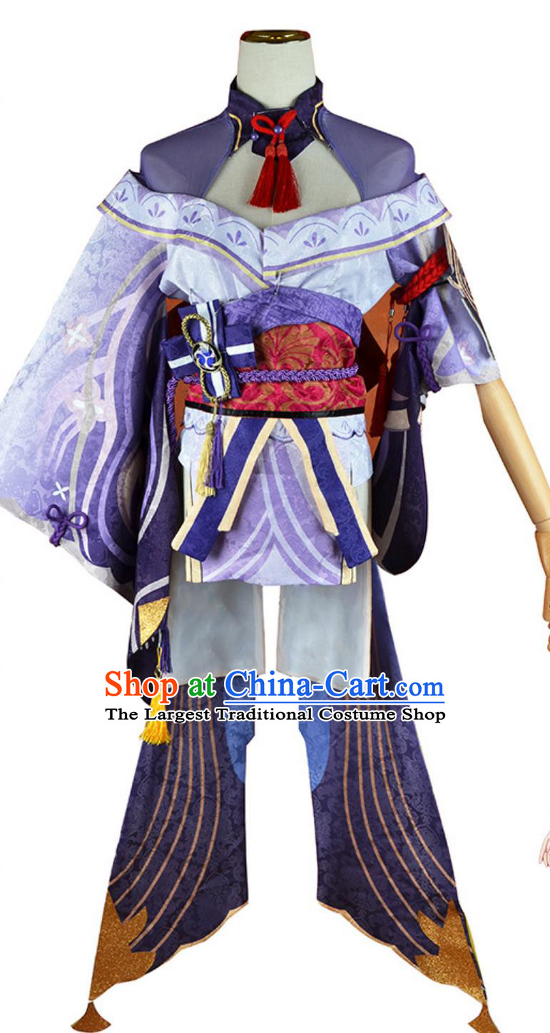 Genshin Impact Raiden Shogun Cosplay Costume Halloween Anime Game Clothing Human Form Raiden Ei Cosplay Outfit Full Set