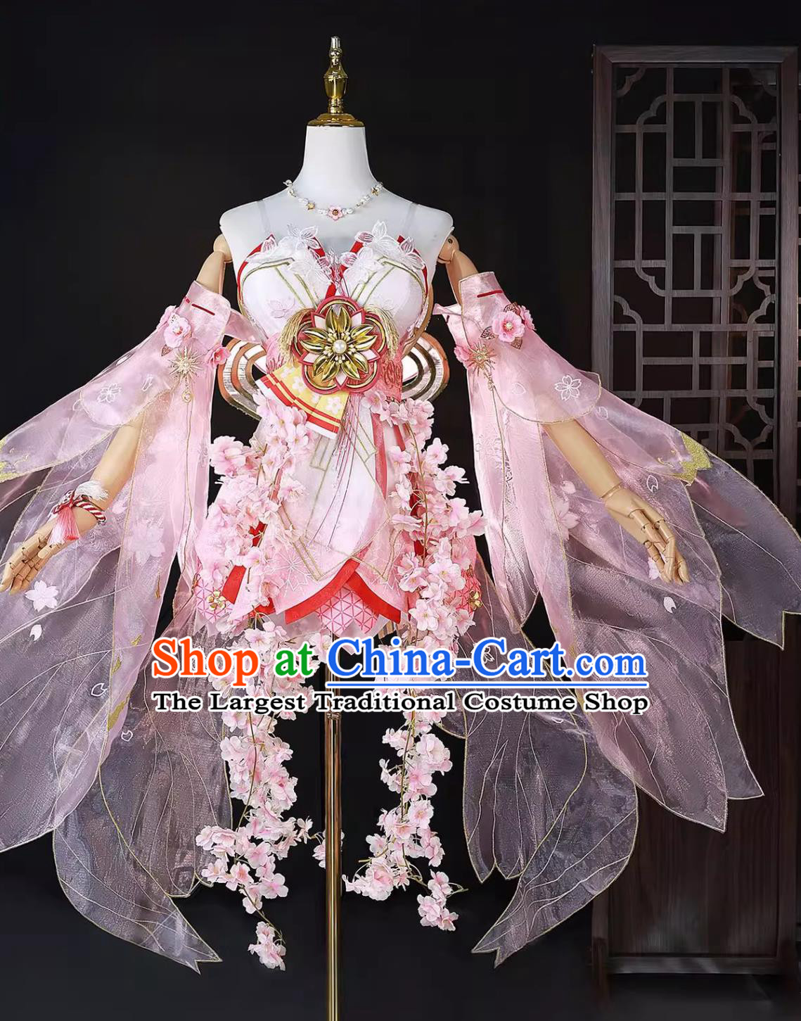 Naraka Bladepoint Hu Tao Sakura Cloud Celestial Maiden Cosplay Costume Sexy Dress Halloween Clothing