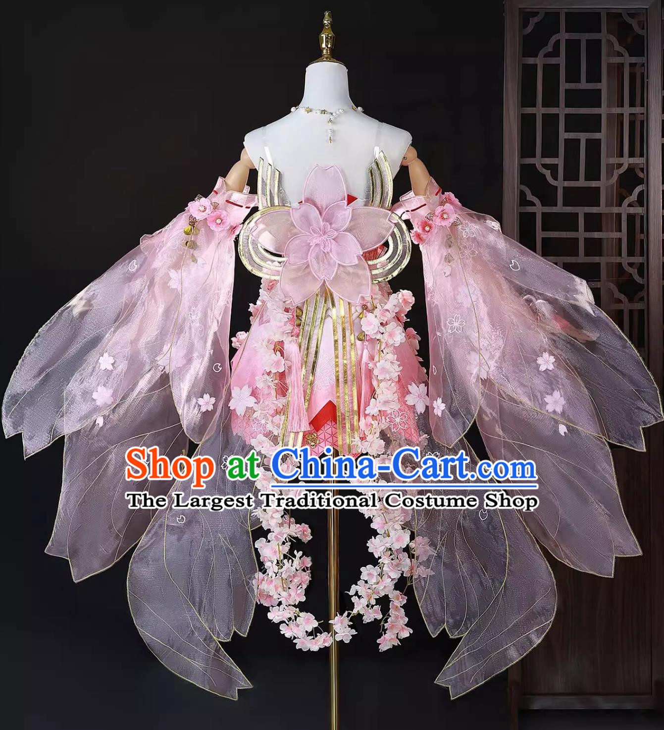 Naraka Bladepoint Hu Tao Sakura Cloud Celestial Maiden Cosplay Costume Sexy Dress Halloween Clothing