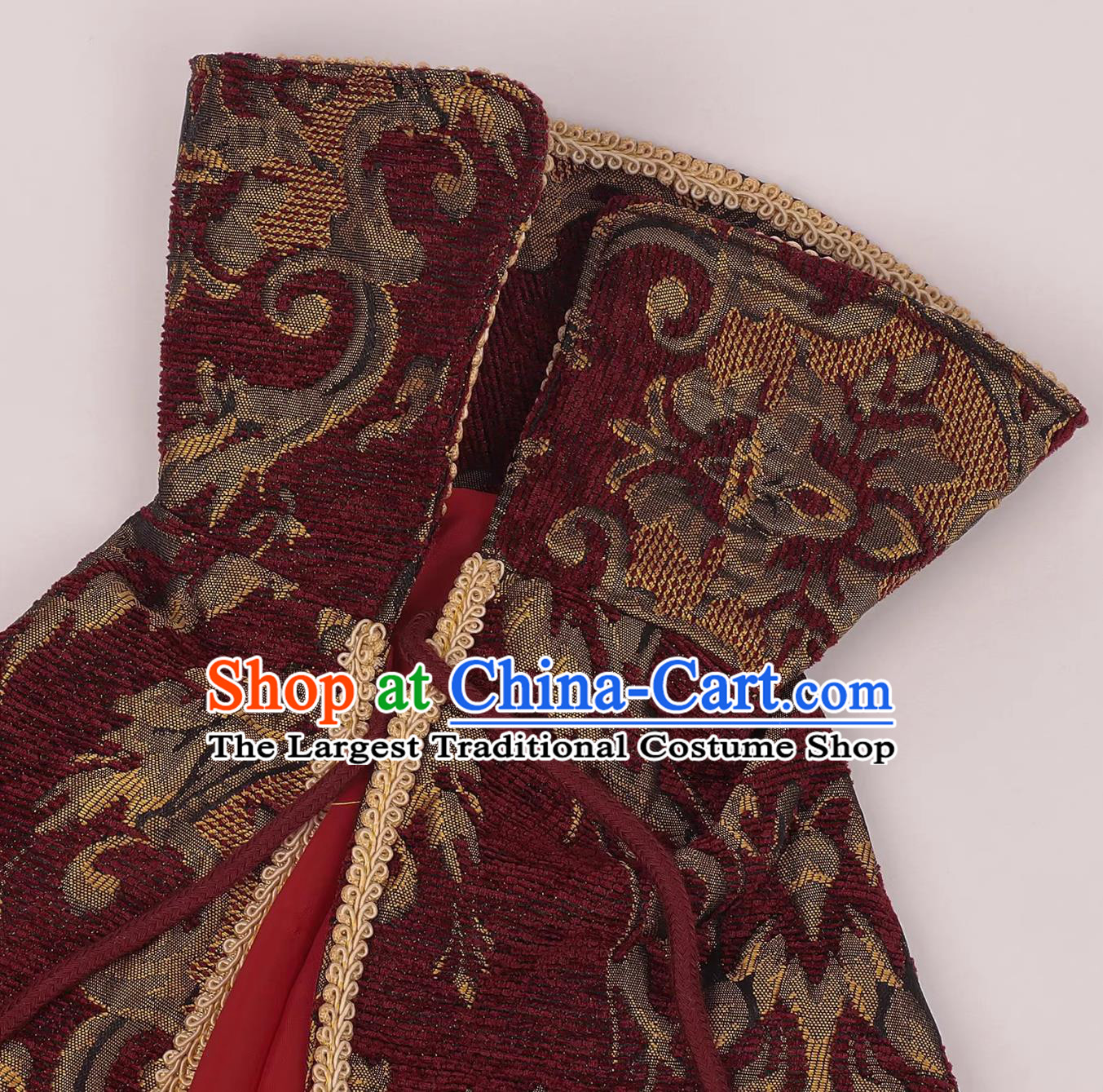 European Noble Ceremony Cape Ornate One Shoulder Cloak Europe UK King Stage Performance Shawl