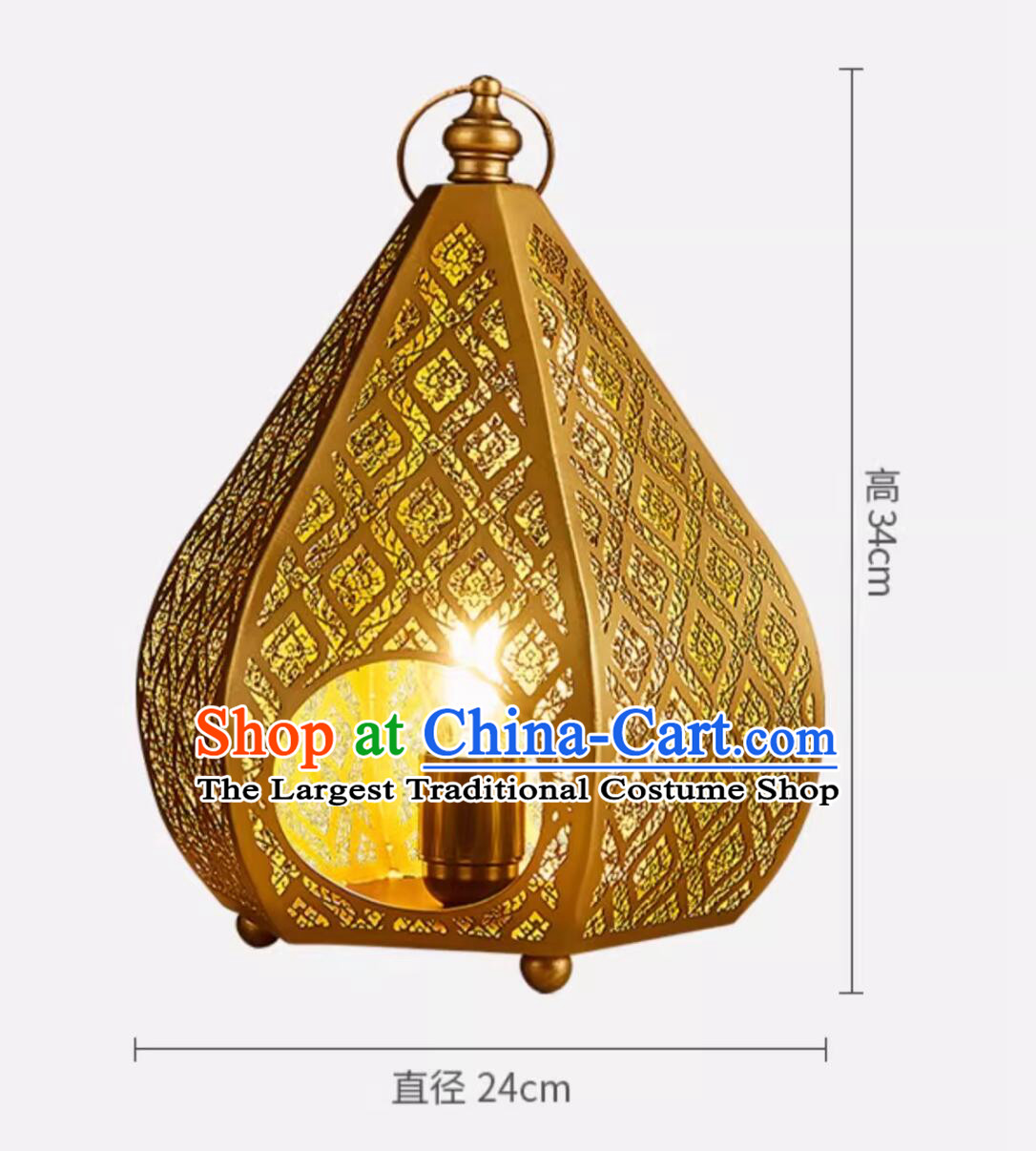 Thai Wrought Iron Hollow Bedside Table Lamp Thai Restaurant Creative Desk Light