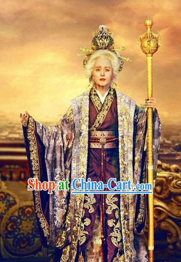 Empress Wu Ze Tian Biography Clothing and Headpieces Complete Set