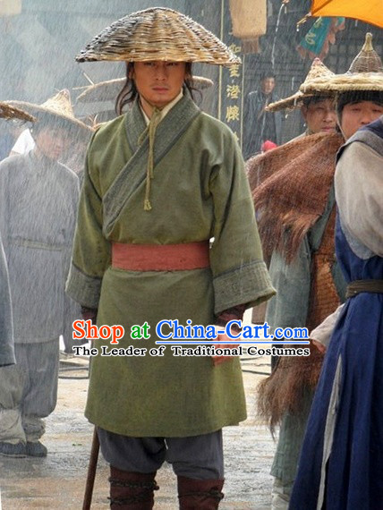 Song Dynasty Wu Song Classic Hero Costume Costumes Dresses Clothing Clothes Garment Outfits Suits Complete Set for Men