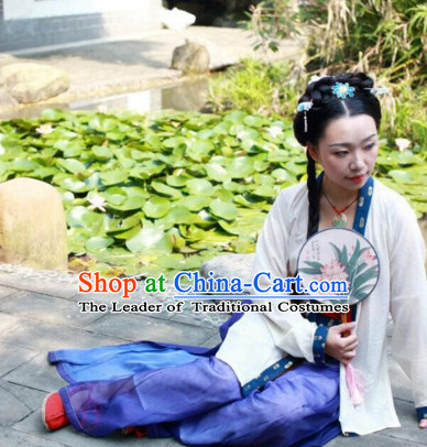Chinese Song Dynasty Clothes Clothing Costumes and Hair Accessories Complete Set for Men