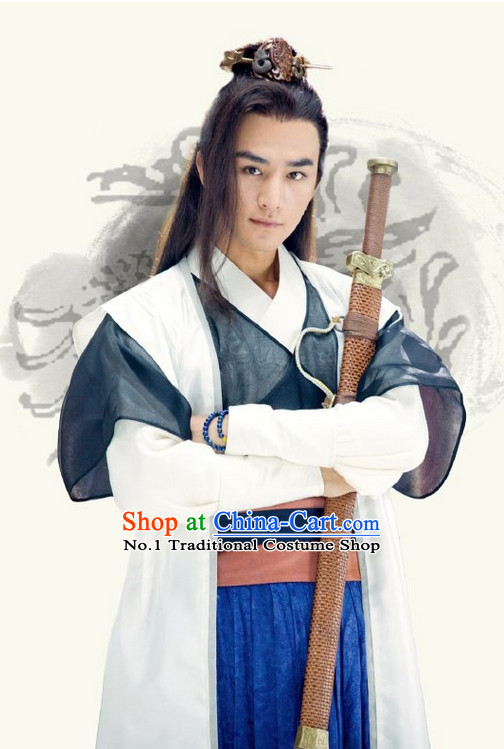 China Traditional Hanfu Clothes and Hat for Men