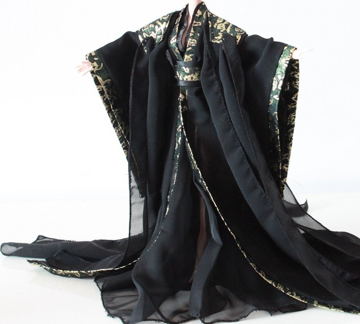 Asian Fashion Chinese Traditional Black Hanfu for Adults