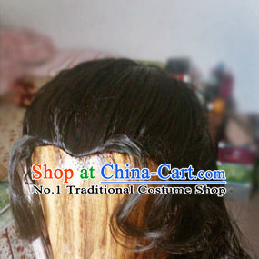 Zhong Hanliang Yi Shuihan Asian Chinese Ancient Traditional Curly Long Wig for Men