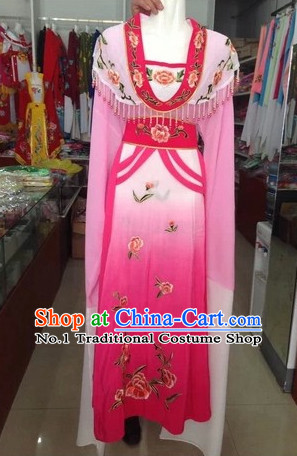 Long Sleeve Chinese Opera Embroidered Robe Costume Complete Set