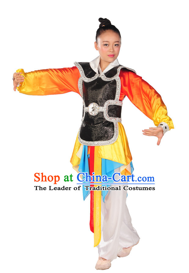 China Classic Heroine Armor Style Dance Costume
