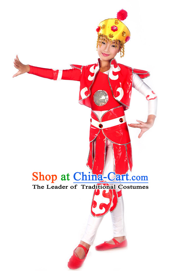 Chinese Superheroine Hua Mulang Costume Dance Kids Costume Dance Costumes Uniforms
