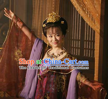 Ancient Chinese Princess Black Wigs and Hair Jewelry