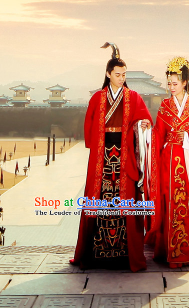 Ancient Chinese Emperor Wedding Dress for Men