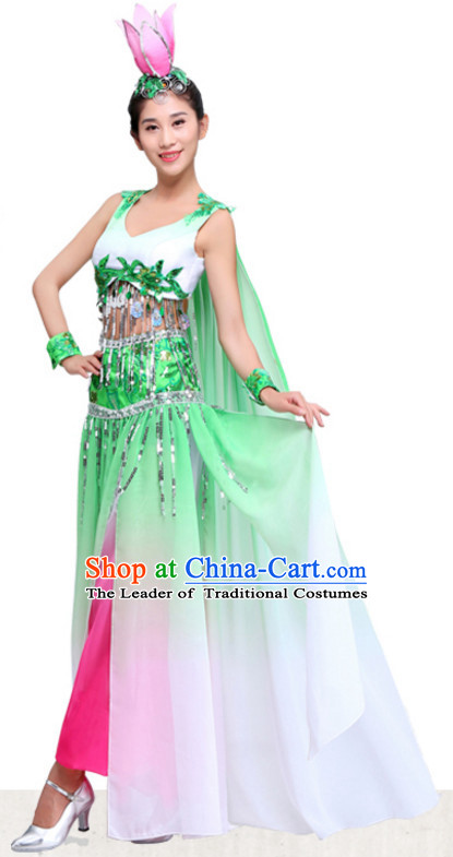 Chinese Folk Group Dance Costumes Dress online for Sale Complete Set for Women Girls Adults Youth Kids