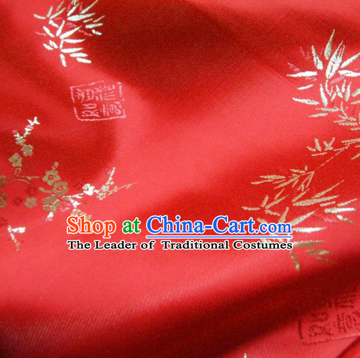 Chinese Traditional Royal Palace Bamboo Pattern Design Hanfu Brocade Xiuhe Suit Fabric Ancient Costume Tang Suit Cheongsam Material