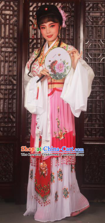 Chinese Ancient Nobility Lady Embroidered Dress Traditional Peking Opera Actress Costumes for Adults