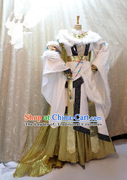 China Ancient Cosplay Swordswoman Clothing Traditional Han Dynasty Palace Princess Dress for Women