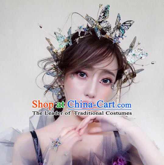 Handmade Classical Wedding Hair Accessories Bride Butterfly Hair Clasp Headband for Women