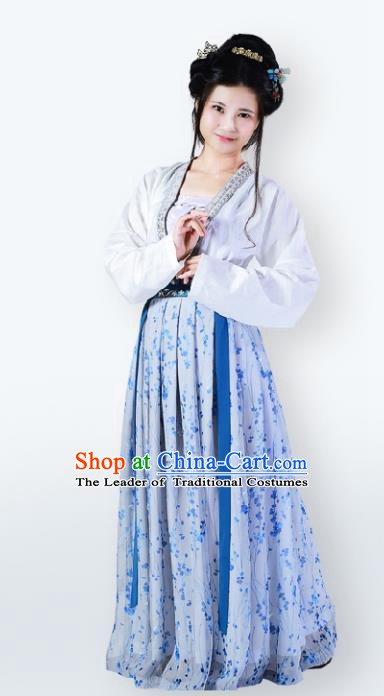 Traditional Chinese Ancient Contadina Costume Song Dynasty Young Lady Dress Clothing for Women