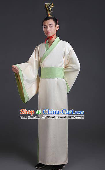 Chinese Ancient Han Dynasty Swordsman Costume Theatre Performances Hanfu Clothing for Men