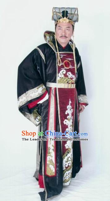 Chinese Ancient Tang Dynasty Royal Highness Li Pu Embroidered Replica Costume for Men