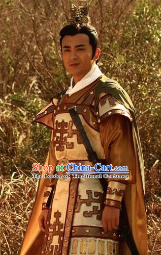 Traditional Chinese Ancient Three Kingdoms Period Wei State Emperor Cao Pi Historical Costume for Men