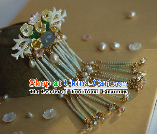 Traditional Chinese Ancient Long Tassel Hair Stick Classical Hair Accessories Handmade Hairpins for Women