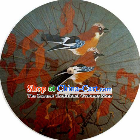Chinese Classical Dance Ink Painting Birds Handmade Paper Umbrella Traditional Decoration Umbrellas