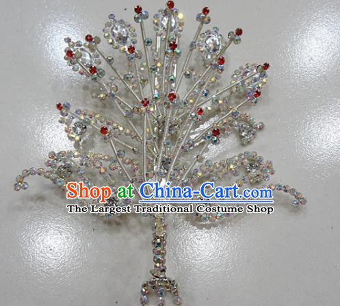Chinese Traditional Beijing Opera Queen Phoenix Hairpins Princess Crystal Tassel Hair Clip for Adults