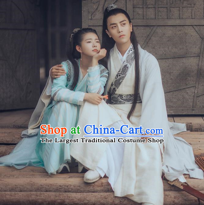 Chinese Ancient Swordsman and Swordswoman Historical Costumes Complete Set