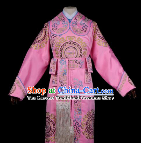 Professional Chinese Beijing Opera Takefu Costume Ancient Swordsmen Pink Clothing for Adults