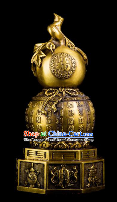 Chinese Traditional Feng Shui Items Taoism Bagua Brass Cucurbit Decoration
