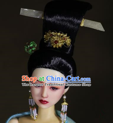 Chinese Ancient Tang Dynasty Imperial Concubine Hairpins Headwear Traditional Palace Hair Accessories for Women