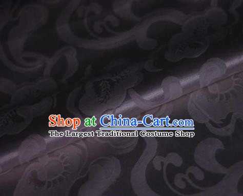 Chinese Traditional Pattern Deep Purple Brocade Cheongsam Classical Fabric Satin Material Silk Fabric