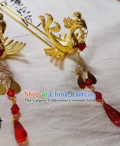 Chinese Ancient Princess Hairpins Palace Phoenix Hair Clip Traditional Hanfu Hair Accessories for Women