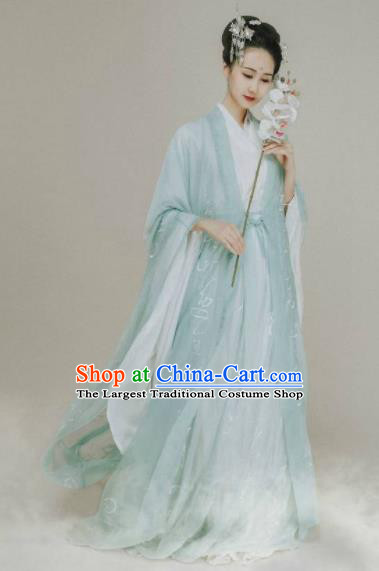 Ancient Chinese Jin Dynasty Court Princess Hanfu Dress Traditional Legend Goddess Replica Costume for Women