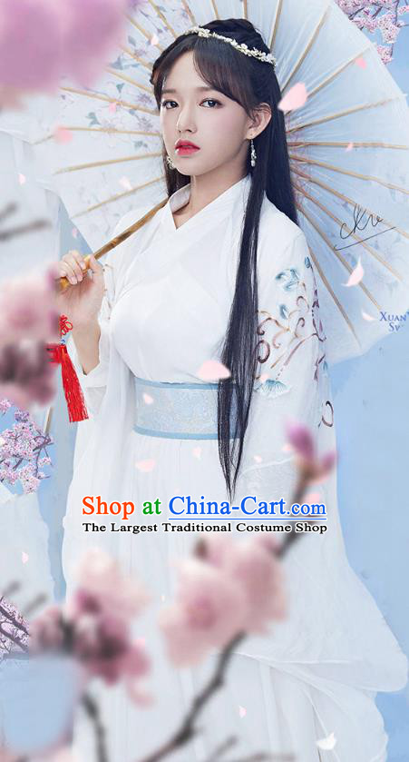 Chinese Traditional Song Dynasty Swordsman Dress Ancient Drama Princess Historical Costumes for Women