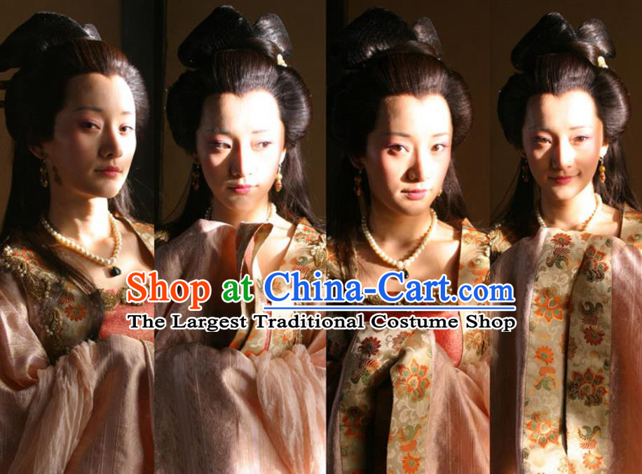 Chinese Ancient Princess Gaoyang Apparels Garment Court Lady Hanfu Dress and Headpieces Drama Control by Zhen Guan Costumes